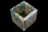 Polished Blue Calcite Jewelry Box - Argentina #80878-2